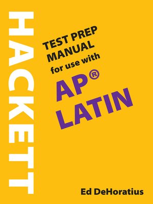 cover image of A Hackett Test Prep Manual for Use with AP&#174; Latin